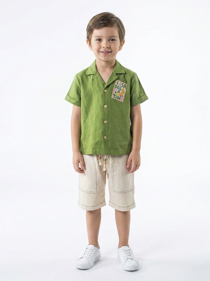 Hype Boys' two-piece summer set (T-shirt + shorts) for ages 4 to 8 years 6622 - Image 1