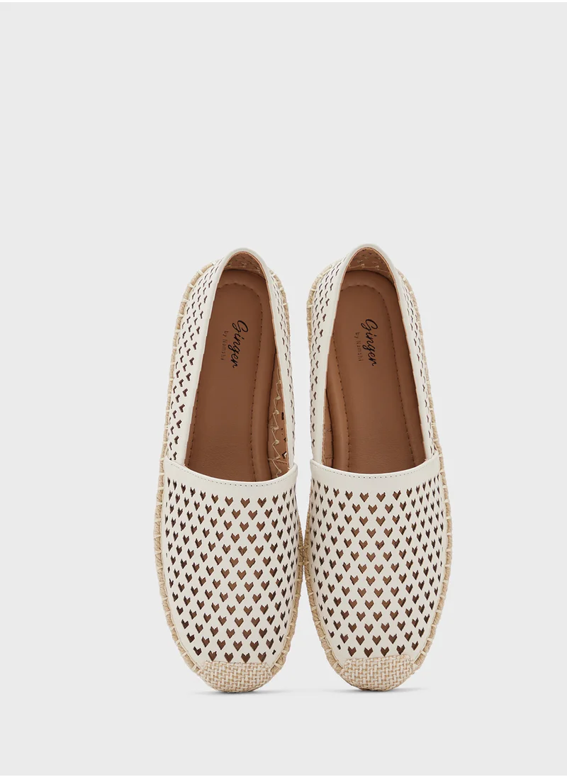 Ginger Heart Cut Out Espadrille