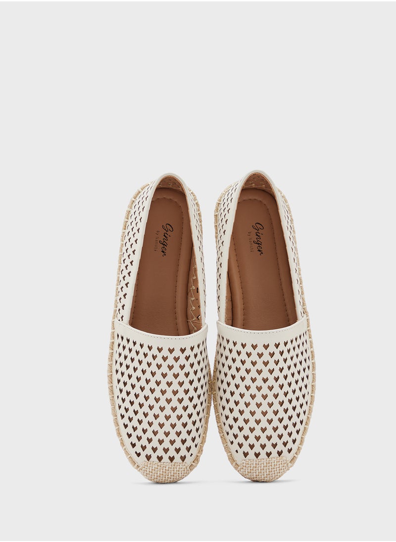 Ginger - Heart Cut Out Espadrille - Image 1