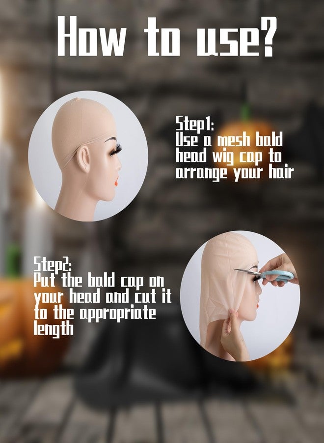 Iceyyyy 6 Piece Bald Cap for Adults - Latex Bald Cap with Head Wig Cap Costume Accessory for Halloween Theme Party Decorations Supplies - Image 4