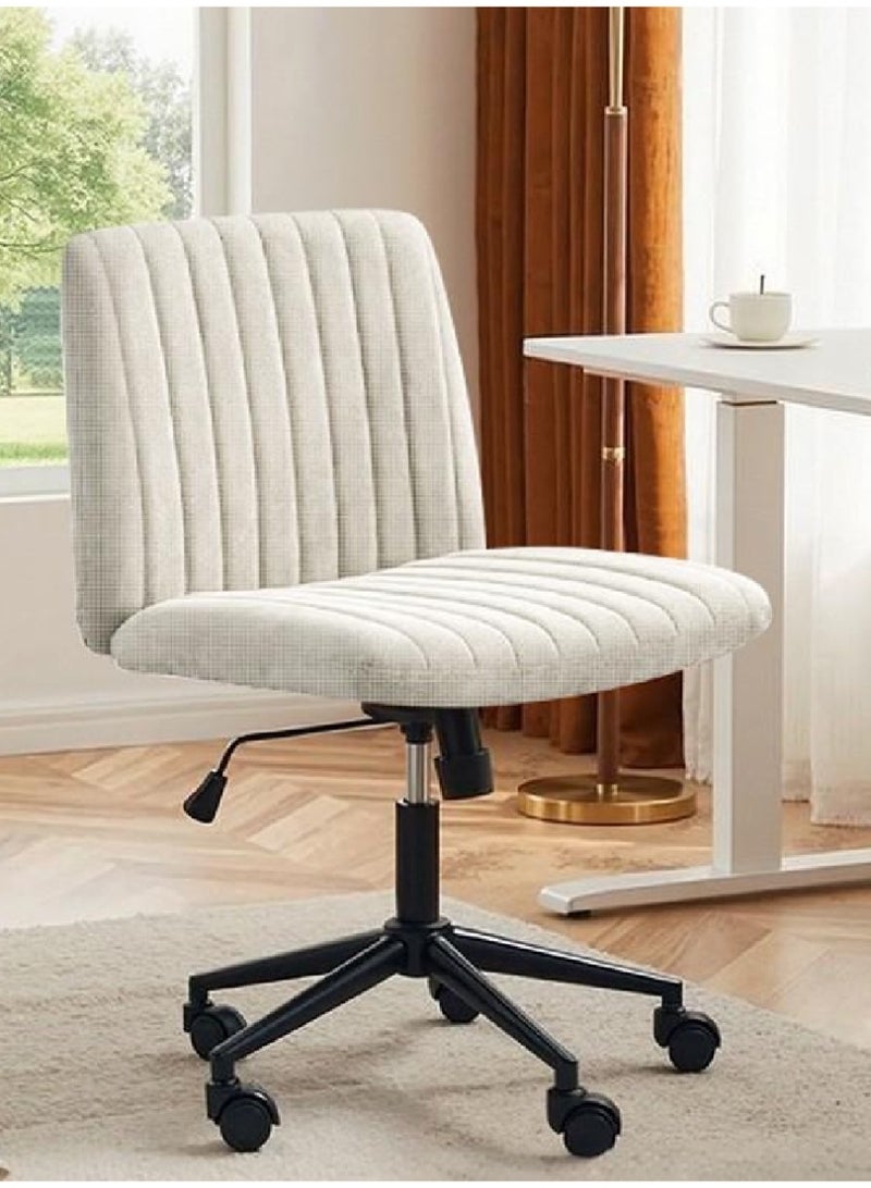 شو وو كرسي مكتب مريح، كرسي كروس كروس مزود بعجلات، قابل لتعديل الارتفاع مع دعم أسفل الظهر للاستخدام في المكتب المنزلي وغرفة الدراسة - Image 1