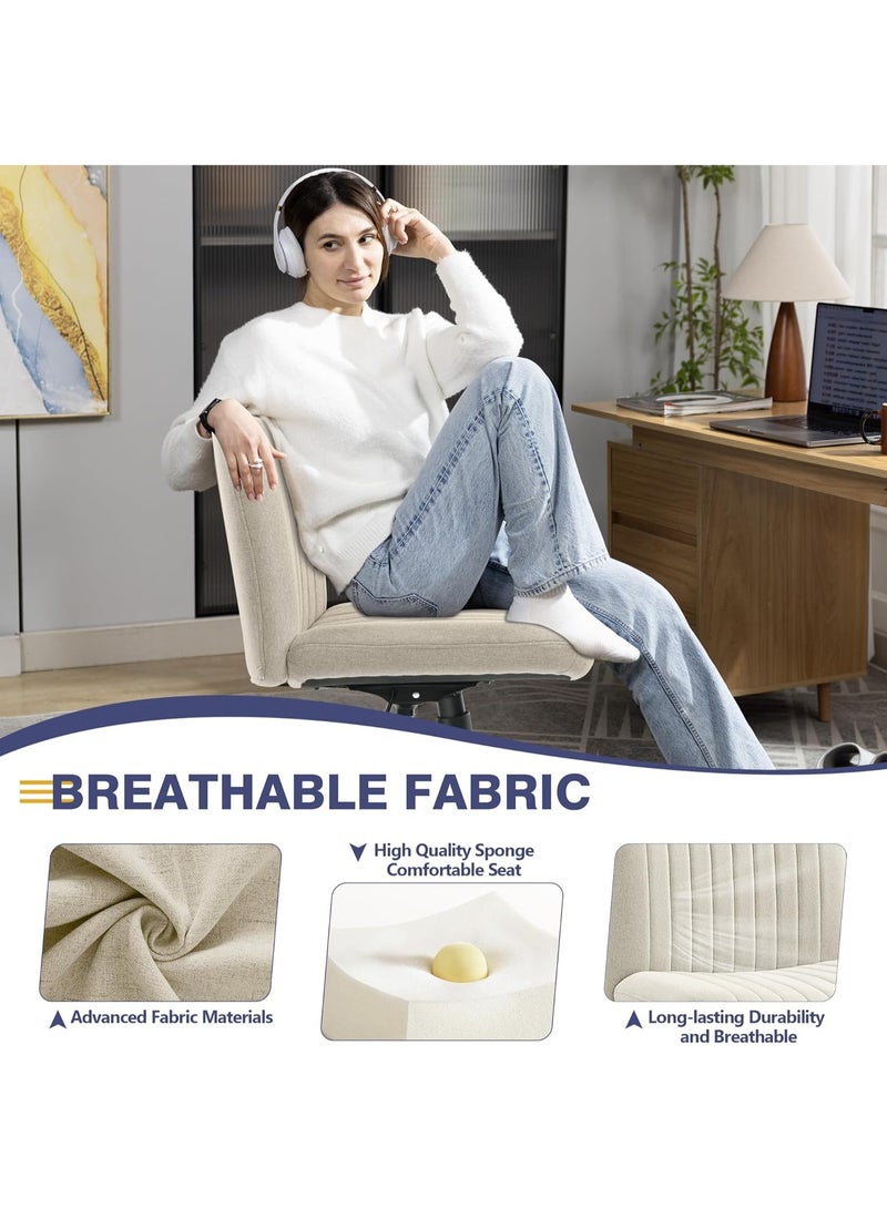 شو وو كرسي مكتب مريح، كرسي كروس كروس مزود بعجلات، قابل لتعديل الارتفاع مع دعم أسفل الظهر للاستخدام في المكتب المنزلي وغرفة الدراسة - Image 5