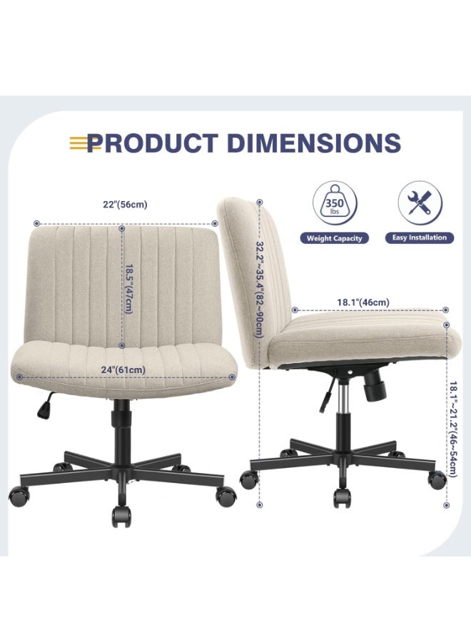 شو وو كرسي مكتب مريح، كرسي كروس كروس مزود بعجلات، قابل لتعديل الارتفاع مع دعم أسفل الظهر للاستخدام في المكتب المنزلي وغرفة الدراسة - Image 2