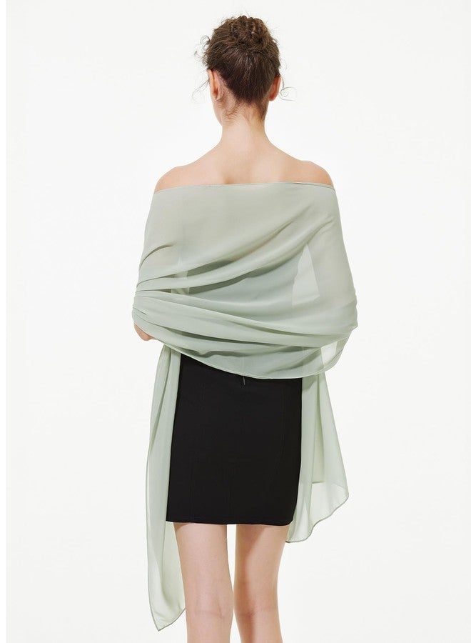 BEAUTELICATE BEAUTELIATE Soft Chiffon Scarfs Shawls and Wraps for Evening Dresses Bridal Wedding Shawl Wraps - Image 2
