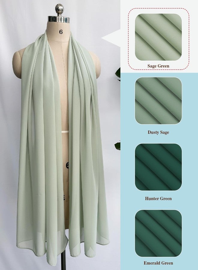 BEAUTELICATE BEAUTELIATE Soft Chiffon Scarfs Shawls and Wraps for Evening Dresses Bridal Wedding Shawl Wraps - Image 3