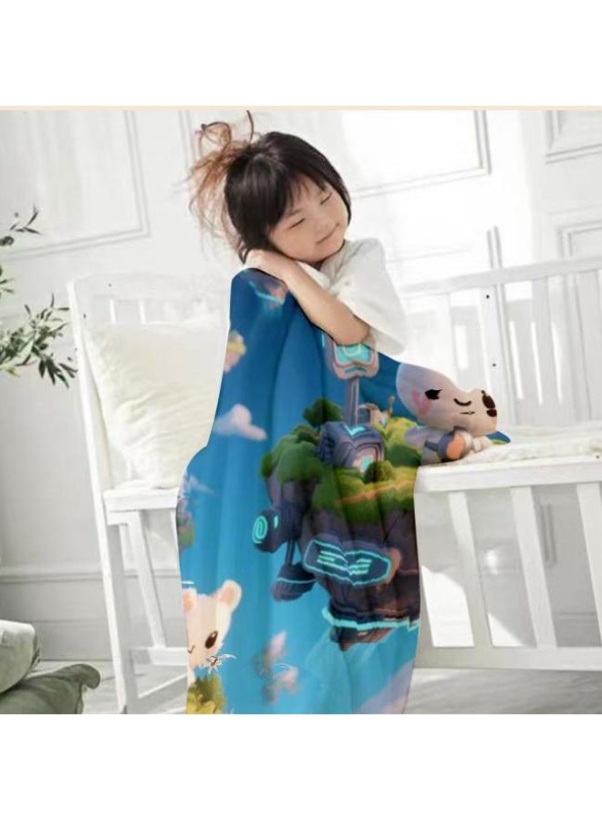 عام بطانية رقيقة من الفانيلا الكرتونية للأطفال والرضع (دافئة ومريحة، ومناسبة للنوم والألعاب) 70 سم * 100 سم - Image 2