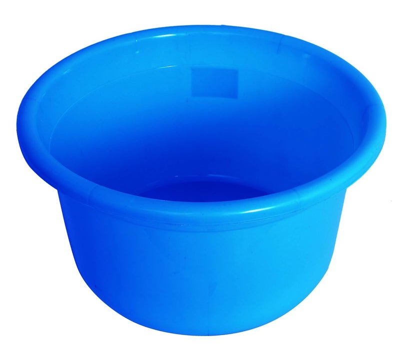Kuber Industries Unbreakable Plastic Multipurpose Bath TubWashing Tub 25 LTR Blue - Image 1