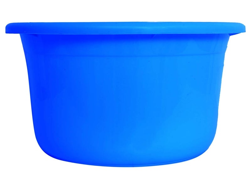 Kuber Industries Unbreakable Plastic Multipurpose Bath TubWashing Tub 25 LTR Blue - Image 2