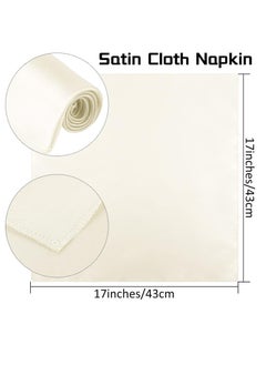 10 Pieces Satin Napkins Soft Dinner Napkins Square Table Napkins 17 x 17 Inches for Restaurant Weddings Party Dinner Decoration(Ivory) - pzsku/Z99451A76EBF5AB009099Z/45/_/1720630226/f3640b21-2368-486c-963c-4ec0d7642e20