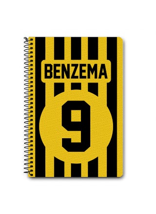 Stylizedd Designer A5 Spiral Notebook Memo Notepad Journal -  Football Player Name - Benzema Jersey no 9 Design C - pzsku/Z99451F2A3D22B5DC7888Z/45/_/1692183466/bbab89c2-d0b4-4294-8bae-fcd6d551aa79