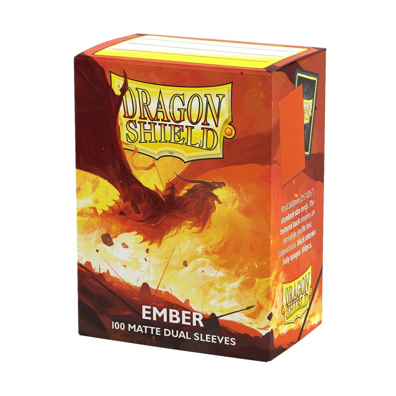 Dragon Shield | Matte Dual Standard Size Card Sleeves | 100 CT - Smooth & Tough Premium TCG Sleeves - Compatible with Pokemon, Flesh & Blood, One Piece & Magic the Gathering | Ember - Image 1