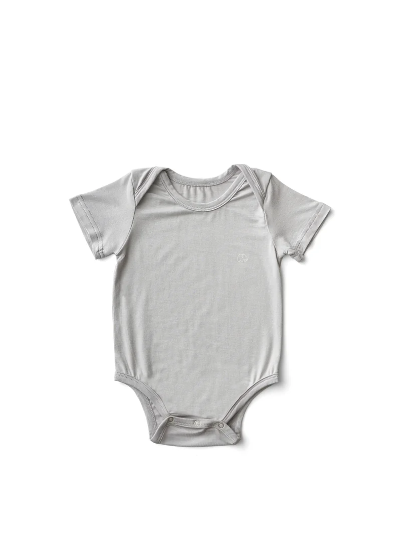 أنفي بيبي Organic Bamboo Spandex Bodysuit- Grey	6 to 12 months