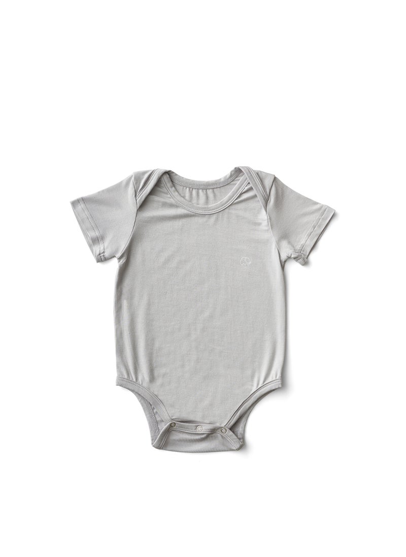 Anvi Baby Organic Bamboo Spandex Bodysuit- Grey	6 to 12 months  - Image 1