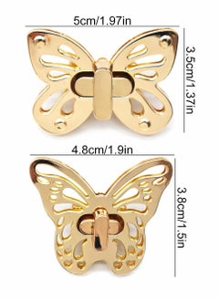 Excefore Purse Closure Turn Lock, 6 Pcs Butterfly Shape Twist Turn Lock, Turn Lock Bag Clasp  - Image 4