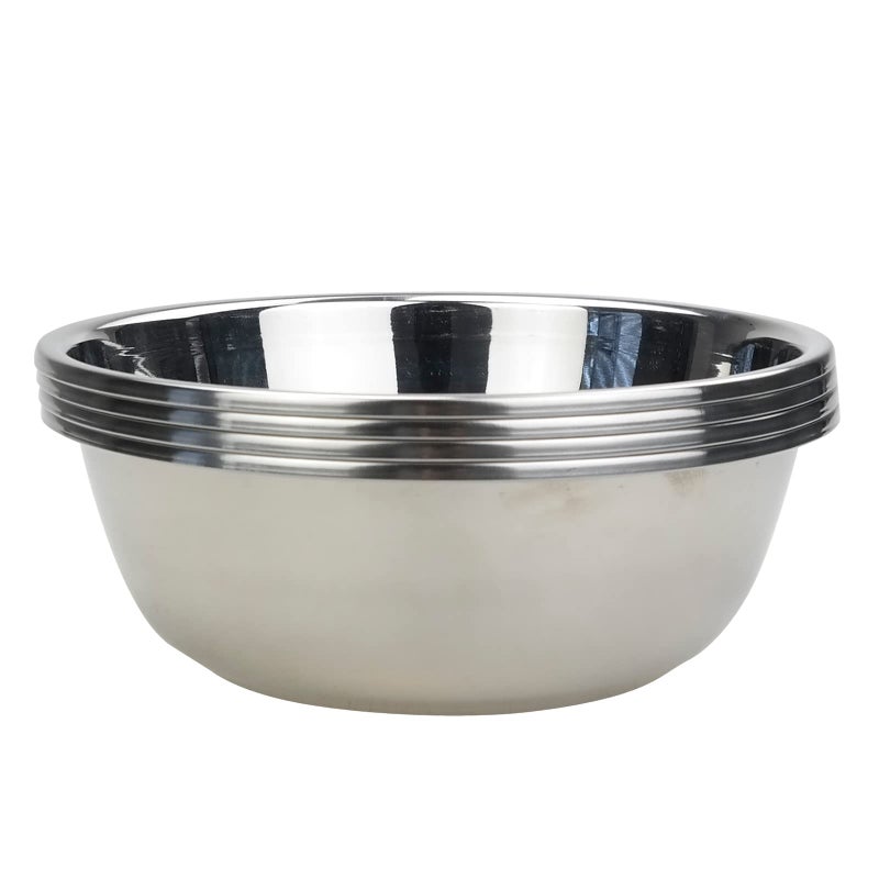 Gloreen Set of 4 Stainless Steel Serving Bowls Preparing and Mixing Bowls for Kitchen