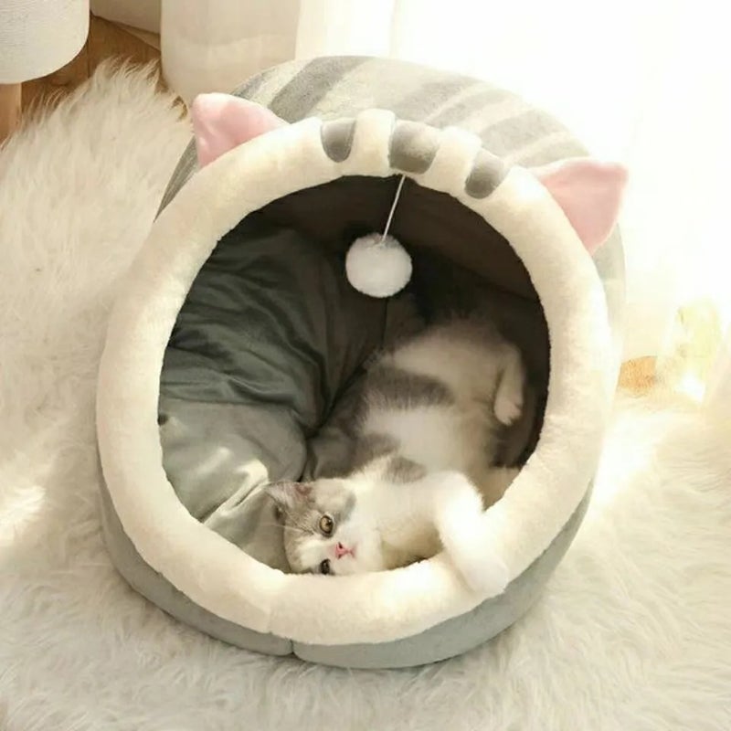 Pet House for Cats and Small Dogs, Cotton Pet Tent - Image 3