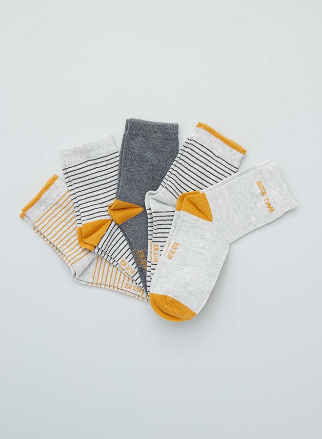Kiabi Pack of 5 pairs of eco-design printed socks 