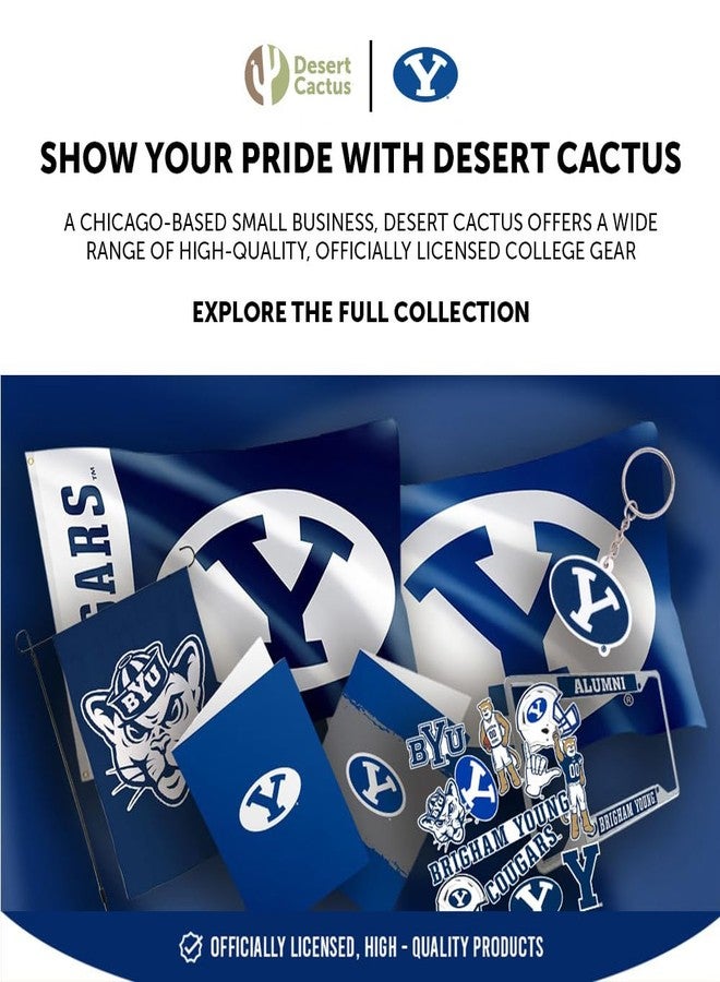 Desert Cactus Brigham Young University Disposable Napkins Cougars BYU Cougs 20 Count 2 Ply 13 inch Square Party Celebration (Design A) - Image 4