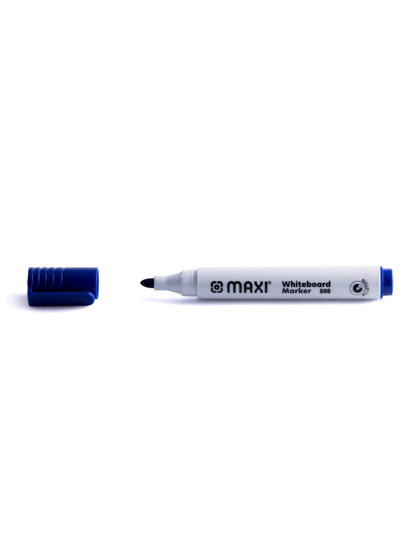 Maxi 10-Piece Dy Erase White Board Markers Round Tip Blue Ink  - Image 2