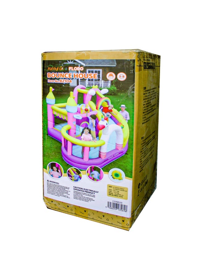 FLOBO Kids Bouncy House Castle With 450W Air Pump (365x315x250cm, Age 3-8) - Multicolor - Image 5