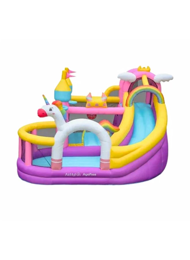 FLOBO Kids Bouncy House Castle With 450W Air Pump (365x315x250cm, Age 3-8) - Multicolor - Image 1