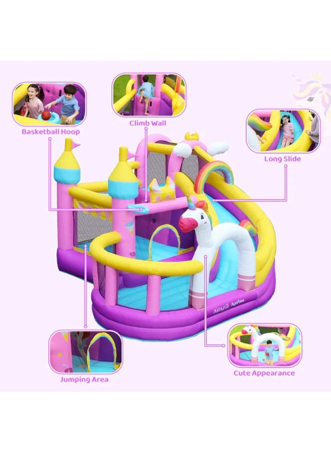 FLOBO Kids Bouncy House Castle With 450W Air Pump (365x315x250cm, Age 3-8) - Multicolor - Image 3
