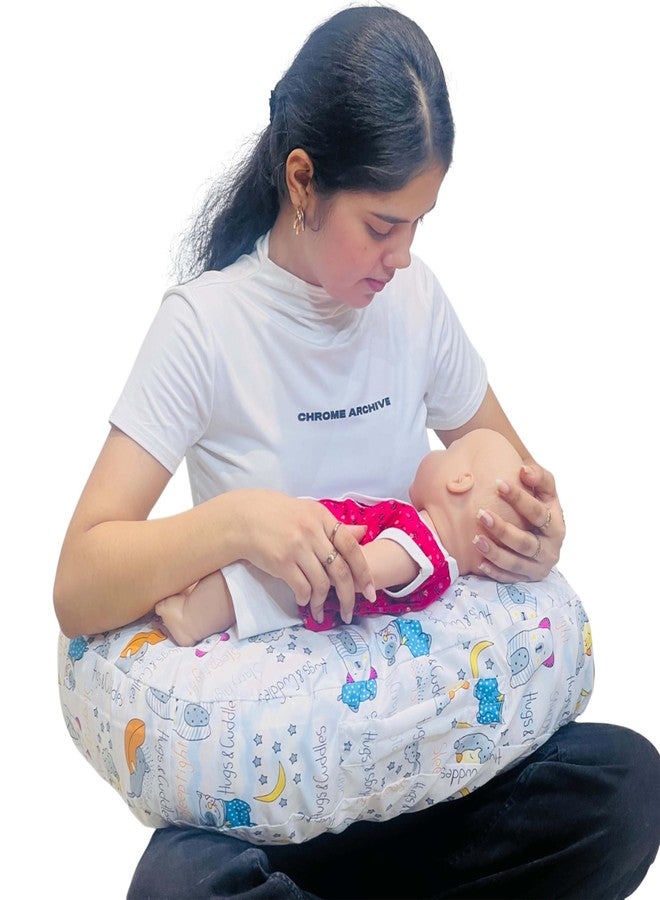 Infantbond وسادة رضاعة الأطفال من إنفانتبوند مع غطاء قابل للفصل للرضاعة الطبيعية (من 0 إلى 24 شهرًا) (متعددة الألوان) - Image 1