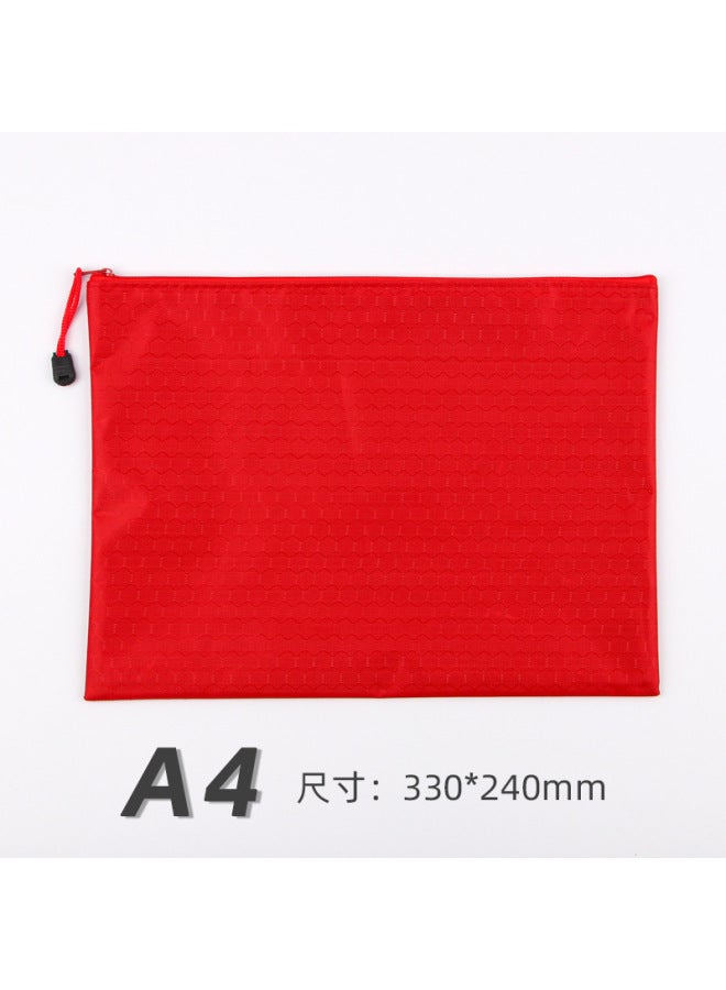 HELPS Zipper File Bag A4 Portable Oxford Cloth Waterproof Material Bag Printable Logo Office Color Thickened Storage Bag - Image 1