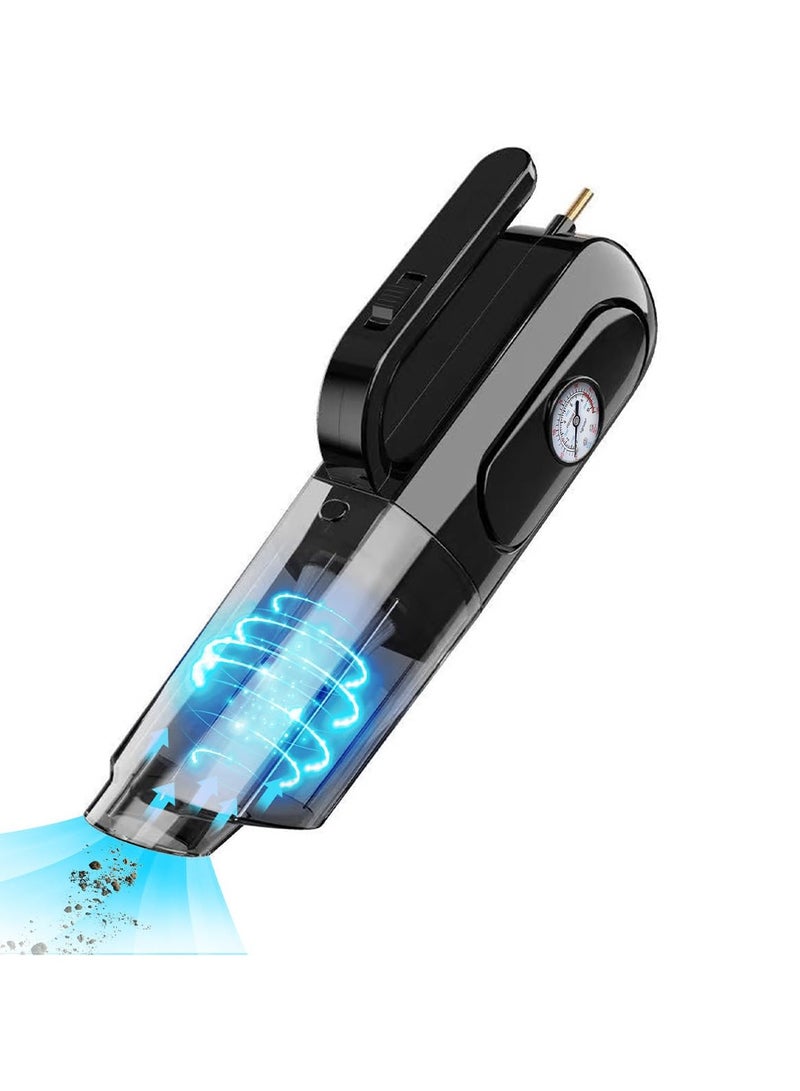 SYOSI Handheld Vacuum Cordless, Car Vacuum Cordless Rechargeable, Measurable Tire Pressure, Inflating Tires (Cars, Motorcycles, Bicycles) with Inflatable Tube, for Home and Car Cleaning and Traveling - Image 1