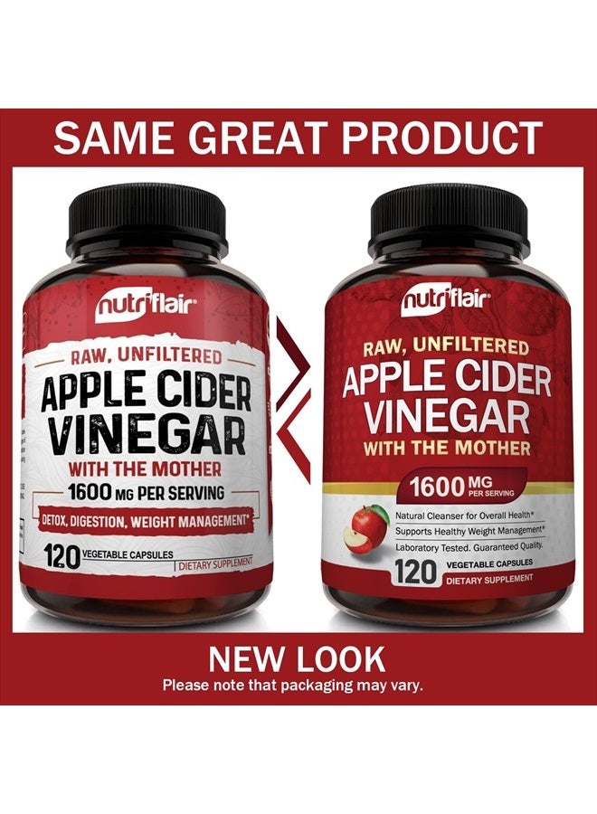 NutriFlair Apple Cider Vinegar Capsules with The Mother - 120 VeganTable Capsules - Image 5