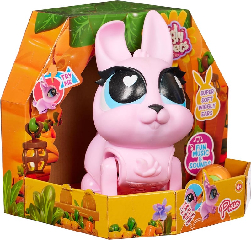 Eolo Toys Jiggly Pets Pixie The Rabbit with Jumping Movement inbuilt Sounds and Music Electronic and Interative Animal Carrot Toy for Feeding - Image 2