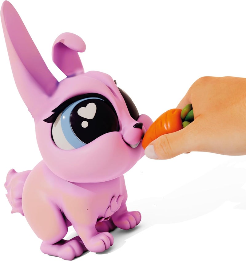 Eolo Toys Jiggly Pets Pixie The Rabbit with Jumping Movement inbuilt Sounds and Music Electronic and Interative Animal Carrot Toy for Feeding - Image 4