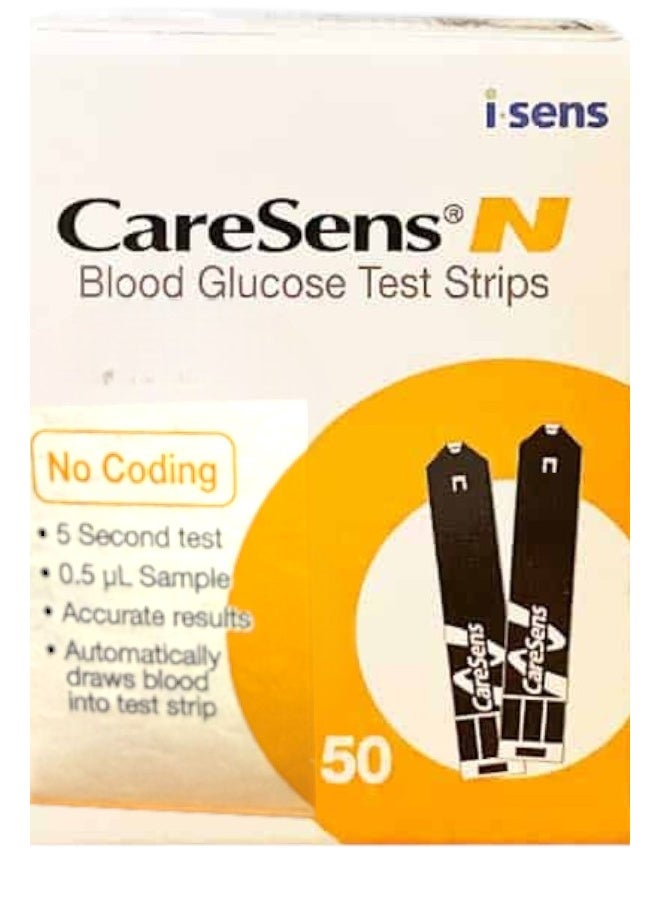 CareSens N Blood Glucose Test Strips (50 ct) - Image 1