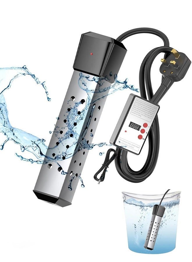 general Immersion Water Heater, for Bathtub/Hot Tub/Inflatable Pool, Submersible Bucket Heater with Temperature Controller and 304 Stainless Steel Guard, Rapid-Heat 5 Gallons Water in Minutes 2500W - Image 1