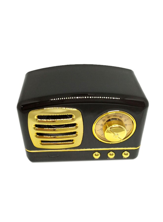 NIBEMINENT Retro Powerful Bass Mini Speaker Black/Gold - Image 4