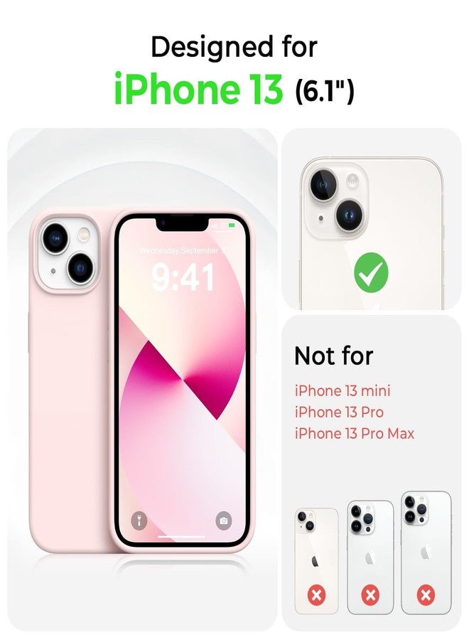 AOTESIER Magnetic for iPhone 13 Case, [Compatible with MagSafe][Military Shockproof Protection] Food Grade Silicone Case with Soft Anti-Scratch Microfiber Lining, 6.1 inch, Chalk Pink - Image 5