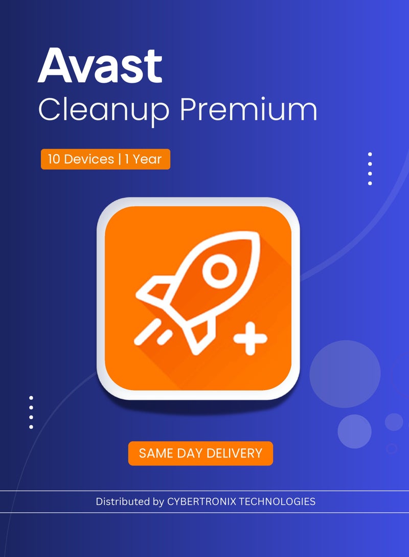 Avast Cleanup Premium | 10 Devices for 1 Year | Digital License | SAME DAY DELIVERY