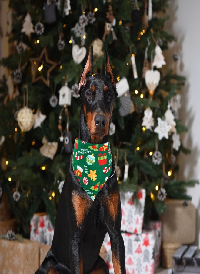 yeabwps 4Pcs Triangle Dog Scarf - Christmas Kerchief & Bandana Set - Snowman, Cane, Candy Themed - Dog Costume Accessories (Small, Medium, Large) - Image 5