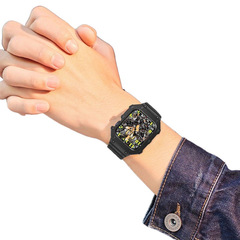 سوار ساعة ذكية متوافق مع Apple Watch 38/40/41/42/44/45/49mm بملاءمة قابلة للتعديل وحزام بديل باللون رمادي قمري قابل للتعديل - Image 4
