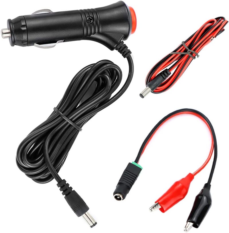 GreenYi 12V DC Cigarette Lighter Charger Cord with Test Cable and DC Plug Adapter - Image 1