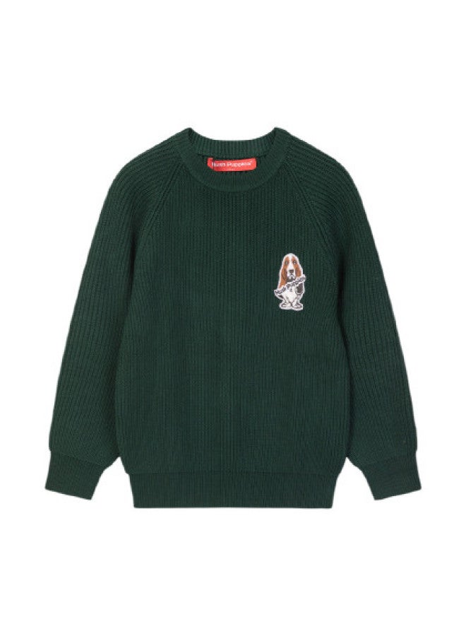 Hush Puppies Unisex Children's Academic Style Blended Versatile Sweater Autumn Winter Boys Girls Pullover - Image 1