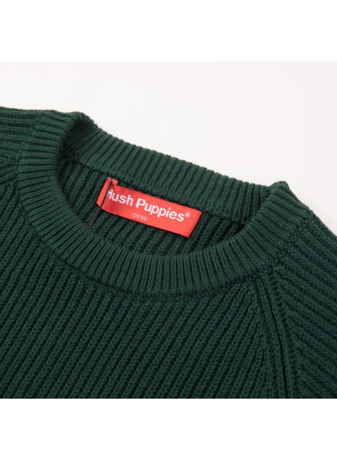 Hush Puppies Unisex Children's Academic Style Blended Versatile Sweater Autumn Winter Boys Girls Pullover - Image 4