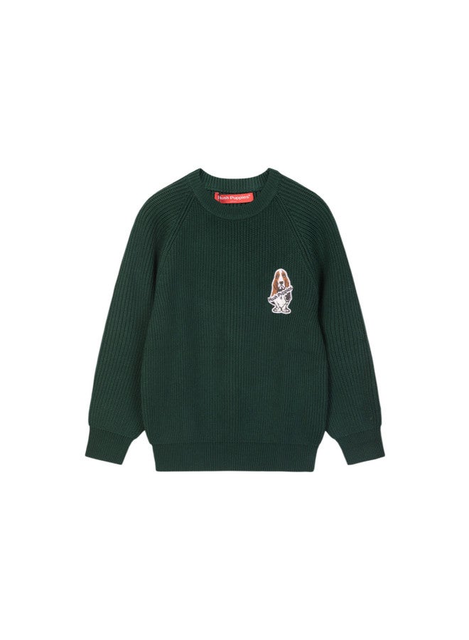 Hush Puppies Unisex Children's Academic Style Blended Versatile Sweater Autumn Winter Boys Girls Pullover - Image 2