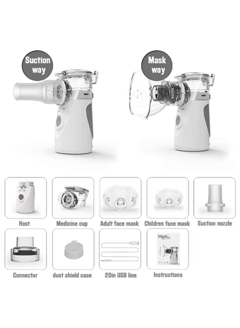 Handheld Mini Atomizing Vaporiser Portable Lightweight Cool Mist Humidifier Professional Ultrasonic Nebulizer Ideal for Daily Use Health Care Masks Steaming - Image 5