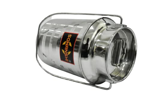 Sonanshi Sonanshi Stainless Steel 8 Litre Milk Container/Barni/Dolchi with LID  - Image 4