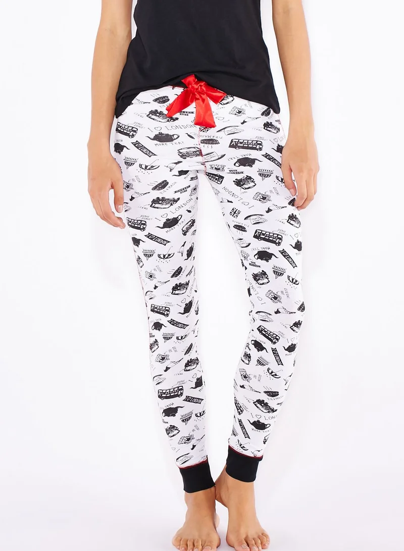 Outdoor Printed Cuffed Pyjama Pants