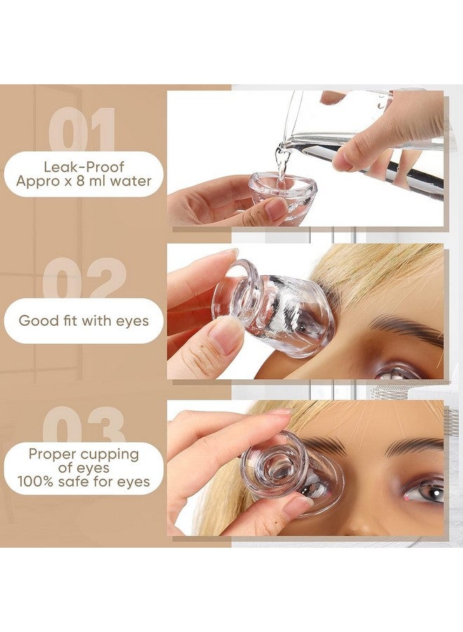 Soulvinee كوب غسل العين الشفاف من سولفين، حواف ناعمة، مجموعة من 2 - Image 3