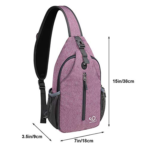 WATERFLY Crossbody Sling Backpack Sling Bag Travel Hiking Chest Bag Daypack (Purple) - Image 2