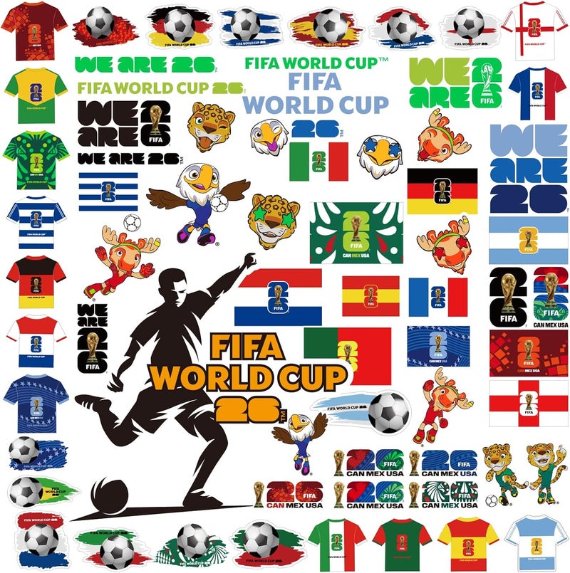 Mesuca FIFA World Cup 2026 Stickers - Official Soccer Stickers with Trophy, Host City, Flags & Mascot Design - Image 1