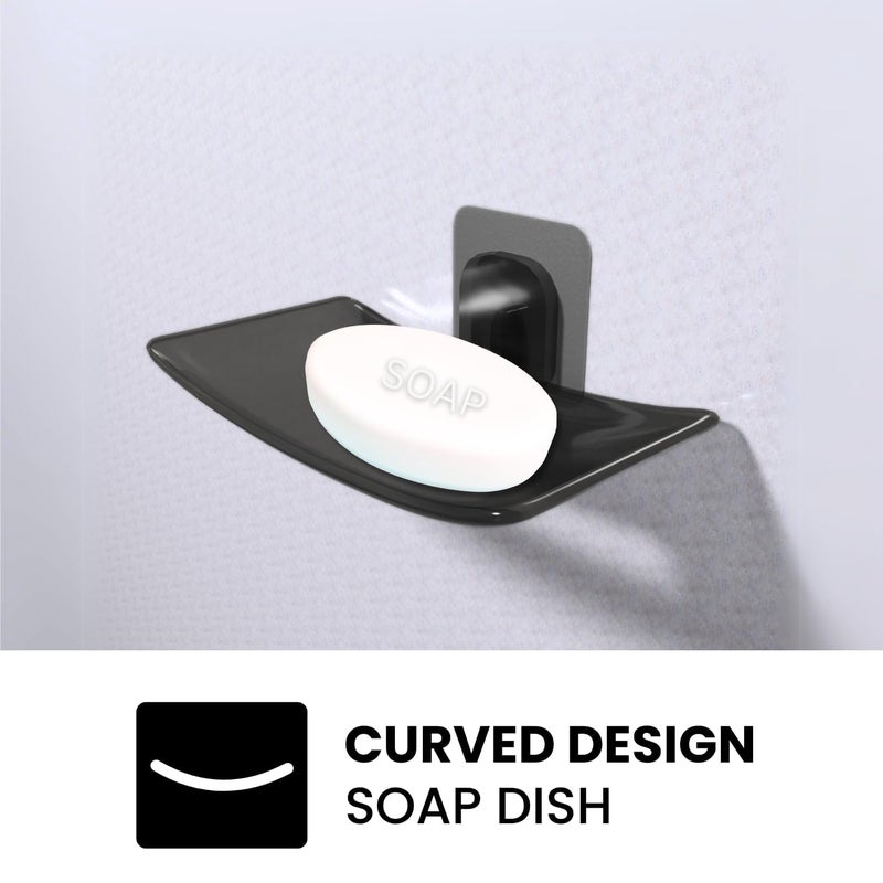 Linear حامل صابون حائطي خطي | حامل صابون بلاستيكي للحمام | علبة صابون للمطبخ | حامل صابون لدش الحمام، قاعدة صابون لجدار الحمام، ملحقات الحمام (1) - Image 3